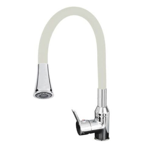 Stojeća baterija za sudoperu sa dve cijevi FLEX bijela