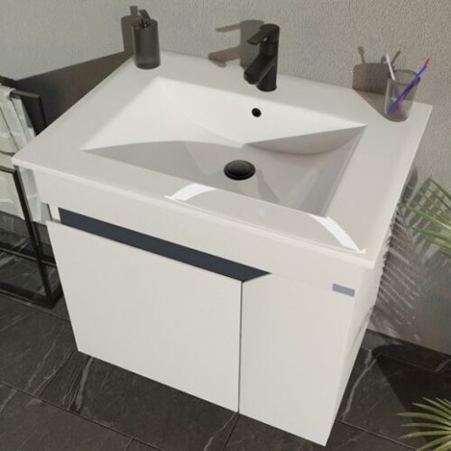 Kupatilski ormarić  sa umivaonikom Vision 60 WHITE - GRAY - Image 3