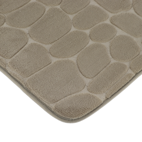 PROSTIRKA ZA KUPATILO PEBBLE 50X80CM MEMORIJSKA PJENA SIVO SMEĐA, TD - Image 2