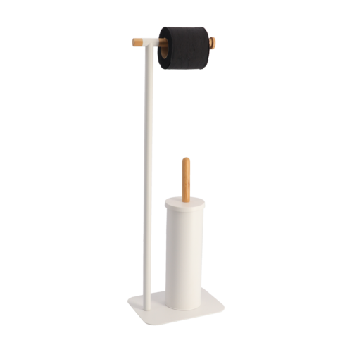 SAMOSTOJEĆI DRŽAČ PAPIRA BAMBUS  S WC ČETKOM TD - Image 3