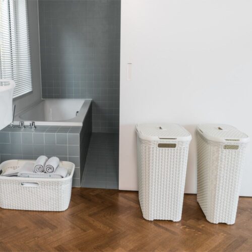 Korpa za veš 40L bijeli rattan CURVER - Image 2