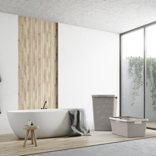 Korpa za veš 46L cisti bijela JUTE - Image 3