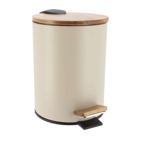 Tendance kanta za smeće na pedalu 3l soft close, metal/bambus, bež