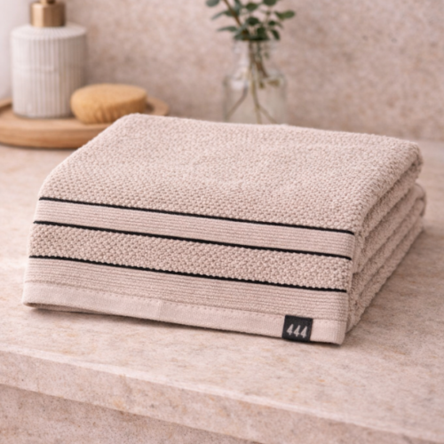 TENDANCE RUČNIK 50X90 CM PAMUK BEŽ/CRNA