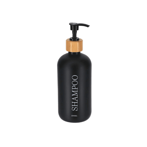 TENDANCE DOZATOR ZA SAPUN ŠAMPON 500ML CRNI STAKLO